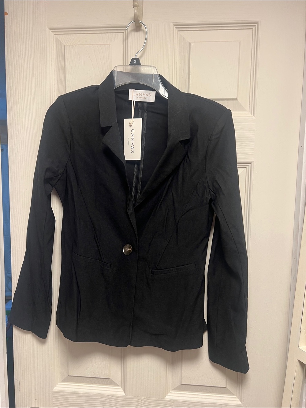 Bella Canvas Women's Black Single-Button Blazer